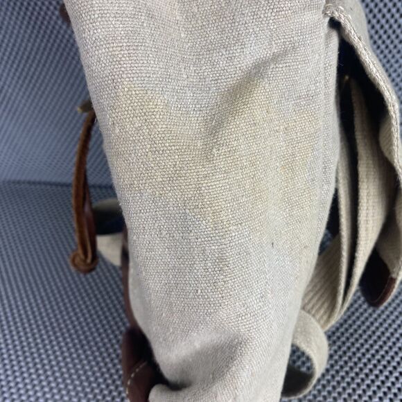 Vintage Terrapax Backpack Womens Hemp Leather Tan Brown Eco-friendly main image 9